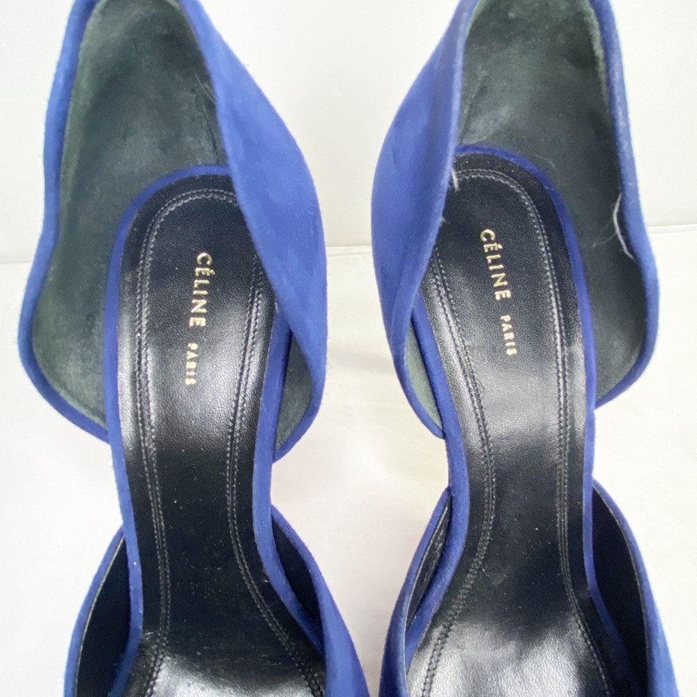 Celine Blue Suede Pointed Pump/Heels (36) - Picture 9 of 11